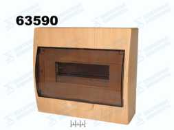 Бокс 10 модулей навесной с крышкой TDM ЩРН-П-10 (сосна) 0015