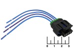 Разъем 4pin гнездо влагозащищенный на проводе 12162859 Cargen (AX318)