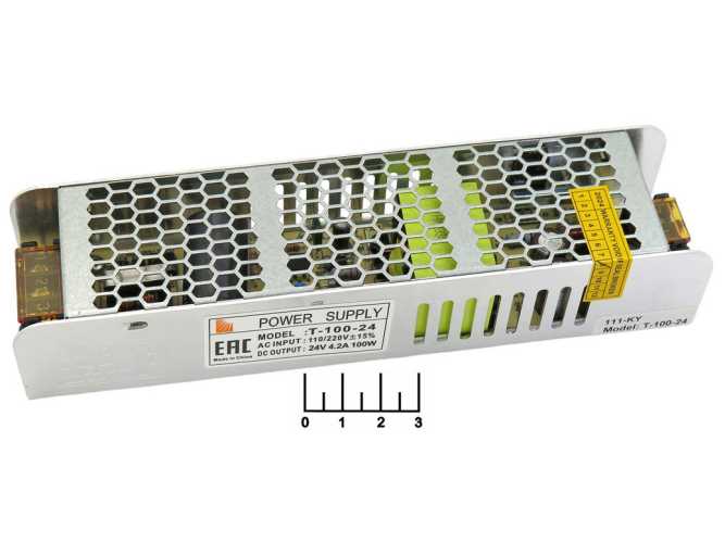 Блок питания 24V 4.2A 100W T-100-24 IP20 SWG