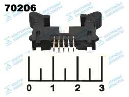 Разъем 10pin штекер на плату шаг 2мм с фиксацией