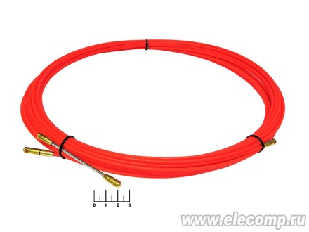 Струна для протяжки кабеля 3.5мм 20м мини УЗК красная