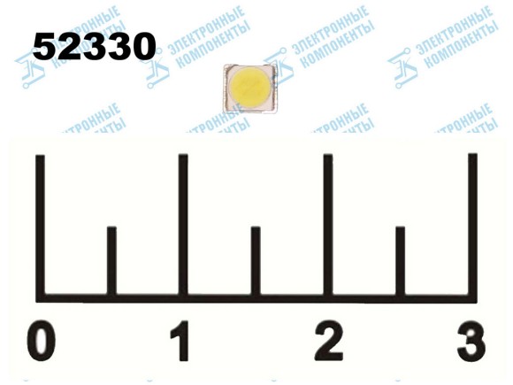 Светодиод LED 1W 6V 200lm 3535 SMD (бол.конт +)