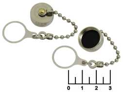 Крышка защитная для разъема GX16 металл на цепочке