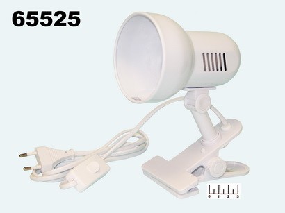 Светильник для лампы E27 на прищепке с выключателем H-035 (черный, белый) Camelion