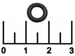 Кольцо уплотнительное резиновое 5*2мм черное