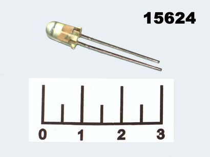 Светодиод LED КИПД65Е1-Ж желтый 3V 5мм (GNL-5013UYC)