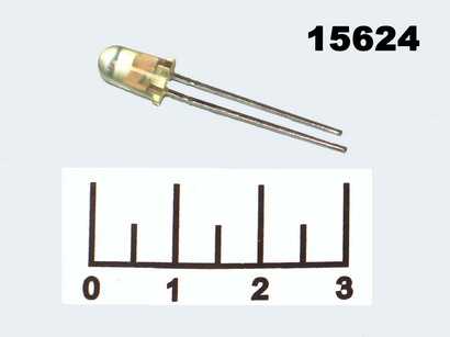 Светодиод LED КИПД65Е1-Ж желтый 3V 5мм (GNL-5013UYC)