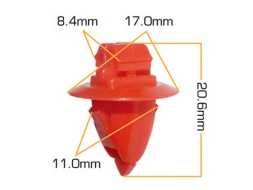 Клипса крепежная d-11мм KJ-516S