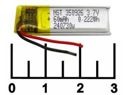 Аккумулятор 3.7V 0.06A 27*9*3.5 350926 Lithium polymer