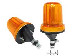 Маяк 12-24V оранжевый светодиодный механическое крепление на штырь импульсный МИД-01