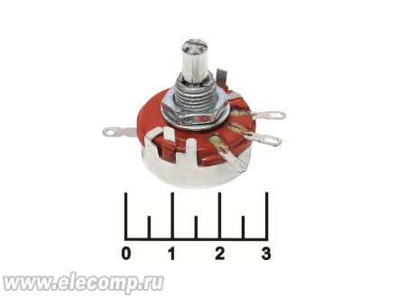 Резистор переменный 470 кОм WTH118-1A 2W (+33)