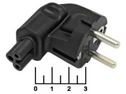 Переходник электрический с заземлением C5 штекер для ноутбука (AC-052)