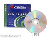 Диск DVD-RW Verbatim 2X 4.76Gb (К)