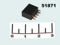 Разъем PBD-08 (2*4) гнездо шаг 2.54мм черный