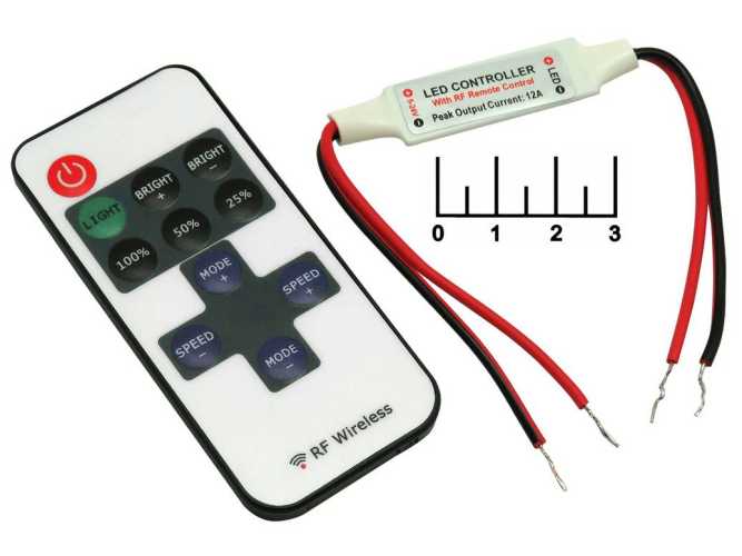 Диммер для светодиодной ленты + ПДУ RF 5-24V/3*4A