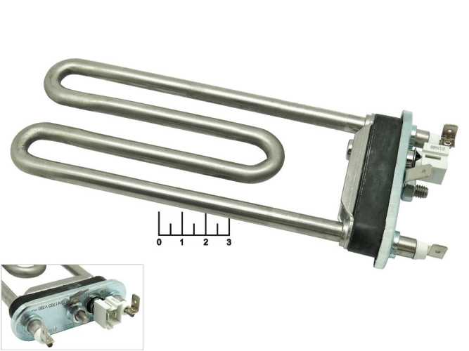 Тэн для стиральной машины 1700W 169мм с термодатчиком (3406054Д)