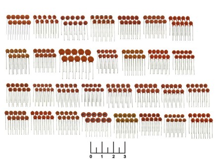 Набор конденсаторов К10-17 2 PF-0.1мкФ (300 шт)