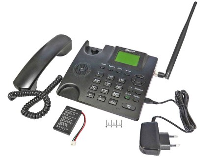 Телефон проводной GSM Dexp Larus X2 1 SIM-карта (черный)