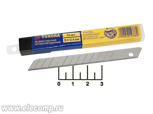 Лезвие для ножа 9мм Tundra (10 штук) (1414786)