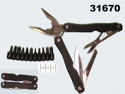Инструмент складной карманный 8739TB с насадками (Multi Tools)