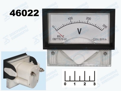 Измерительная головка вольтметр 300V 55*63мм AC 85L17