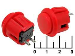 Кнопка для игровых автоматов красная круглая RC-1005-24-R