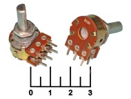 Резистор переменный 2*10 кОм 16K2 F (+51)