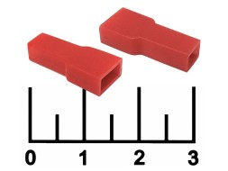 Кембрик на клемму 6.3мм красный