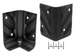 Ножка пластиковая для колонок 54*54*81мм угловая (9-110-3)