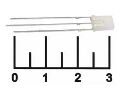 Светодиод LED прямоугольный 2*5*7 красно-зеленый (ОА) DFL-2507RGW-C