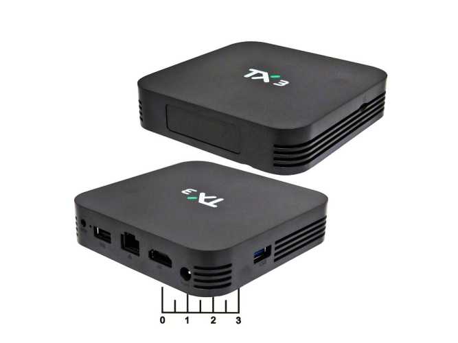 Телевизионный мультимедийный адаптер Android 9.0 smart TV TX3 4K (4GB/32GB)
