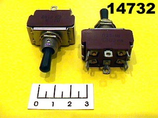 Тумблер П2Т-18 3-х позиционный без фиксации 6 контактов (клемма)