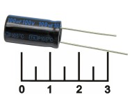 Конденсатор электролитический ECAP 100мкФ 100В 100/100V 1021 105C (TK)