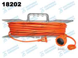 Удлинитель электрический 1/30м на рамке Universal УШ-6 (ПВС 2*0.75) (max-6A)