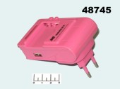 Зарядное устройство для сотовых телефонов "Лягушка" + USB №300