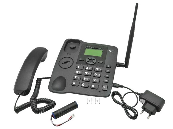 Телефон проводной GSM Point BQ2410 SIM-карта (черный)