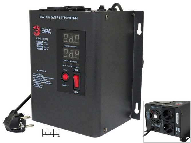 Стабилизатор напряжения однофазный 2000W СННТ-2000-Ц Эра