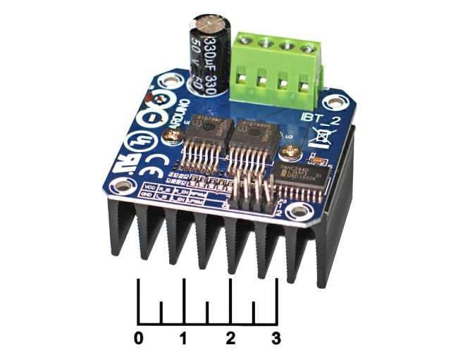 Радиоконструктор Arduino драйвер шагового двигателя 5.5-27V 43A BTS7960B