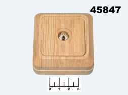 Розетка TV накладная проходная Universal (олимп) сосна