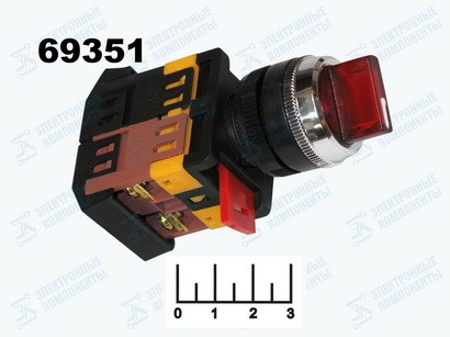 Выключатель 600/10 3SA12-22E-11XD/31 3-х позиционный с подсветкой красный