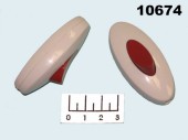 Выключатель 250/6 1-клавишный проходной белый с красной клавишей Makel/Alfa (10080) под винт