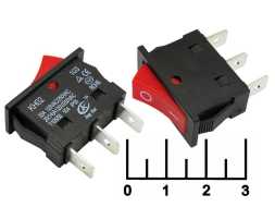 Выключатель 250/35 250V 30A красный 2-х позиционный с фиксацией 3 контакта KCD3 (KH02) (перекидной)