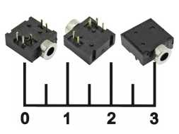 Разъем AUD 2.5 гнездо стерео на плату с отключением (EJ 8*15) (S1766)