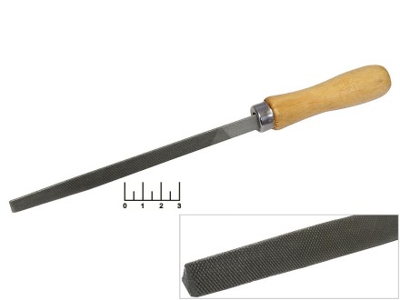 Напильник 150мм треугольный Tundra с деревянной ручкой (1002711)