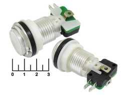 Кнопка для игровых автоматов белая круглая малая RC-1004-W