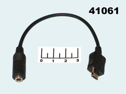 Переходник micro USB 5pin штекер/AUD 3.5 гнездо