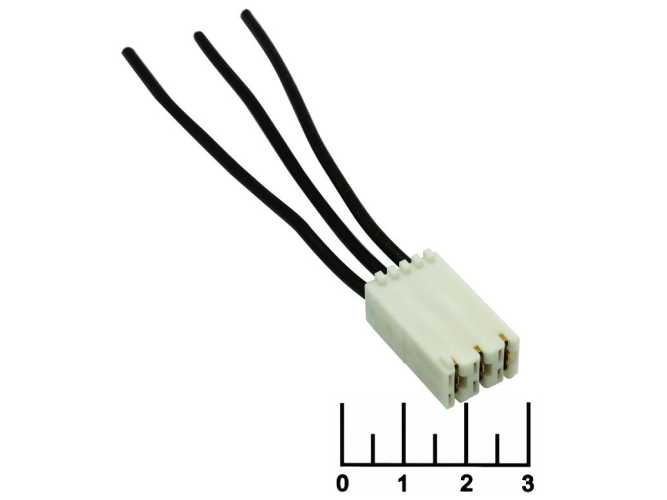 Разъем 3pin гнездо 6.3мм на проводе 10см