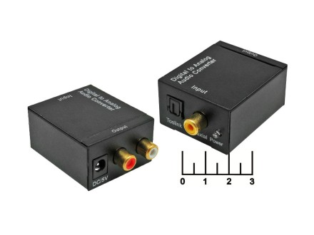 Конвертор Toslink+RCA(coaxial)-выход 2RCA audio (питание USB)