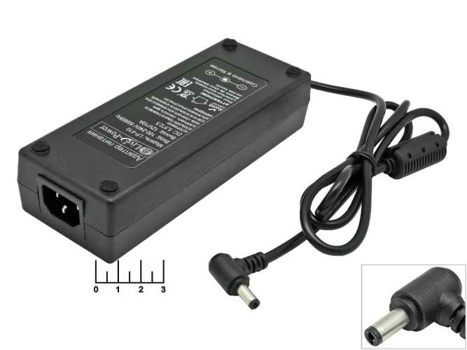 Блок питания 12V 10A LP-410 (5.5*2.5) без шнура (C13) угол