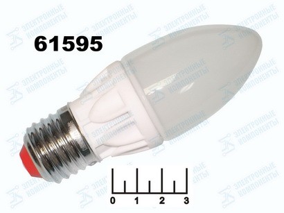Лампа светодиодная 220V 5W E27 2700K белый теплый свеча матовая Pulsar (430lm)